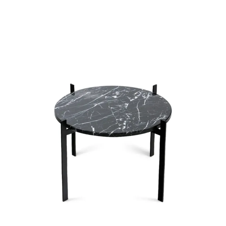 Mesa bandeja Single Deck, mármol , estructura negra*OX Denmarq Outlet