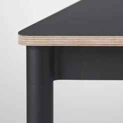 Mesa Base, Black, canto de plywood, 140x80cm*Muuto Outlet
