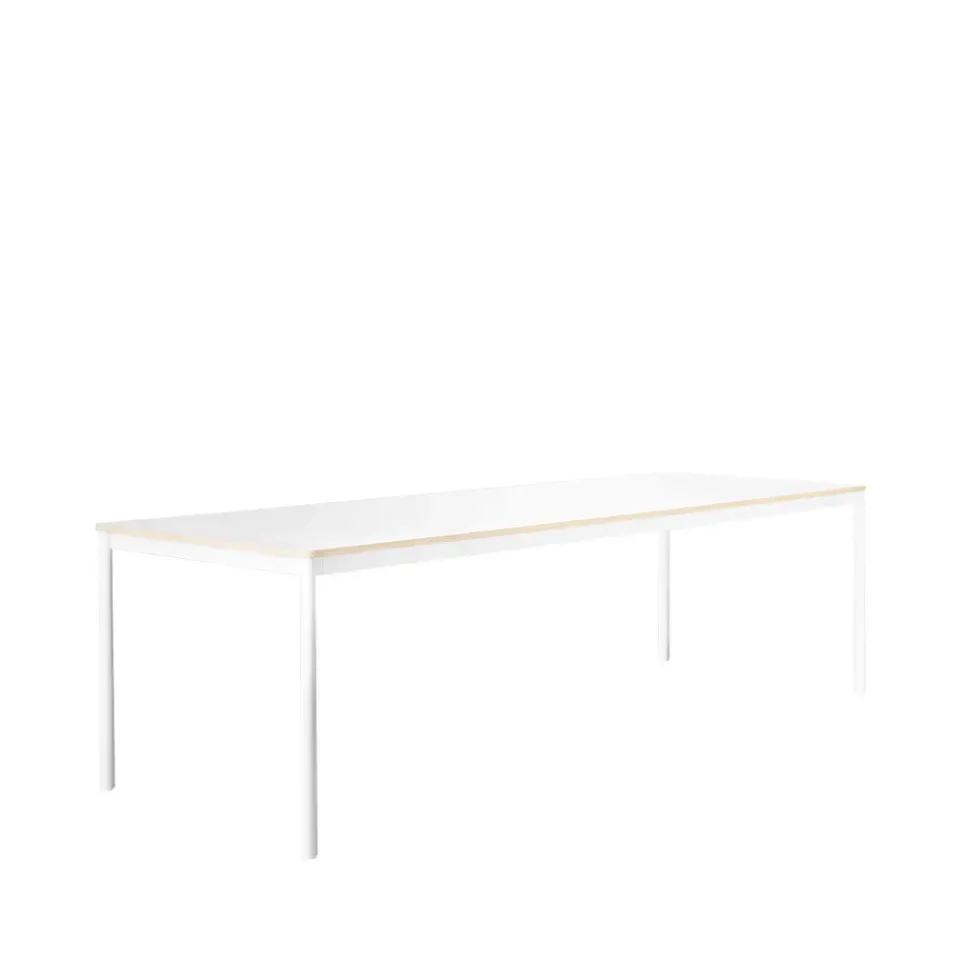 Mesa Base, White, borde de madera contrachapada, 250x90 cm*Muuto New