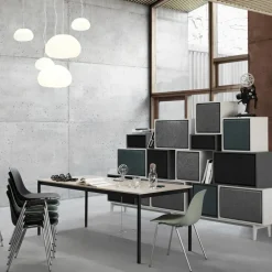 Mesa Base, White, borde de madera contrachapada, 250x90 cm*Muuto New