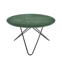 Mesa Big O Table, Mármol indio, base negra*OX Denmarq