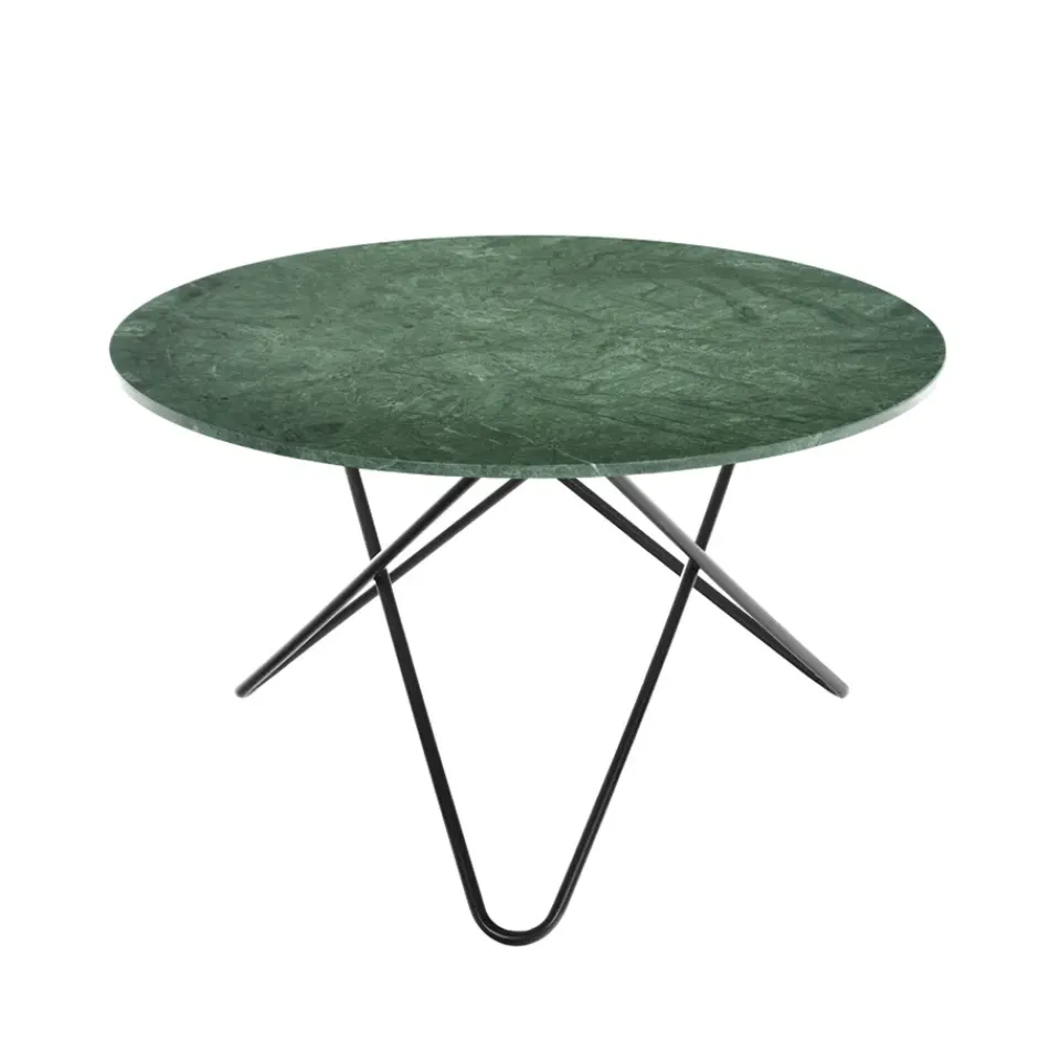 Mesa Big O Table, Mármol indio, base negra*OX Denmarq