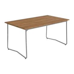 Mesa Bovik, Teca con bastidor galvanizado en caliente, 150x92 cm*Grythyttan Stålmöbler