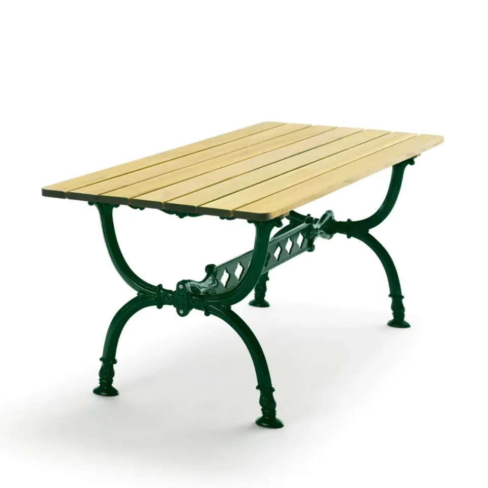 Mesa Byarum 142x72 cm, Pino impregnado, soporte verde*Byarums bruk Best