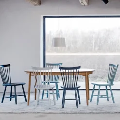 Mesa Carl Ø115, extensible, Roble aceitado natural*Stolab