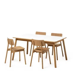 Mesa con tablero adicional Dino+, , base de roble, 2 tableros de extensión*Zweed Best