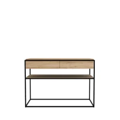 Mesa consola Monolit 122x40 cm, Oak-Black*Ethnicraft Discount