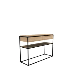 Mesa consola Monolit 122x40 cm, Oak-Black*Ethnicraft Discount