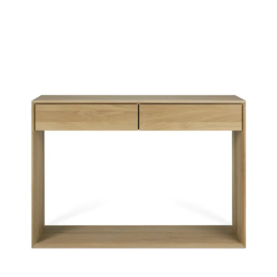 Mesa consola Nordic, Roble lacado dos cajones 120x40 cm*Ethnicraft Hot