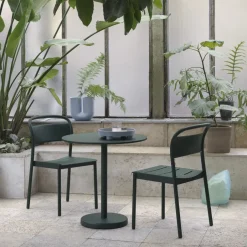 Mesa de acero Linear Ø70 cm, Dark green*Muuto Online