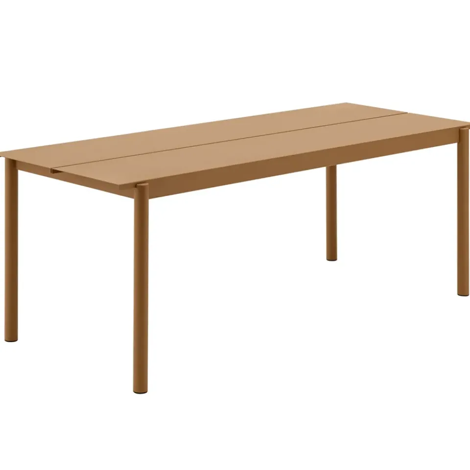 Mesa de acero Linear steel table 200 cm, Burnt orange*Muuto Sale