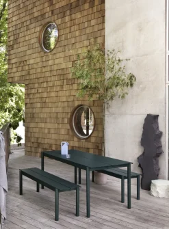 Mesa de acero Linear steel table 200 cm, Dark green*Muuto Discount