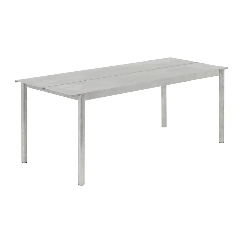 Mesa de acero Linear steel table 200 cm, Warm galvanized steel*Muuto Clearance