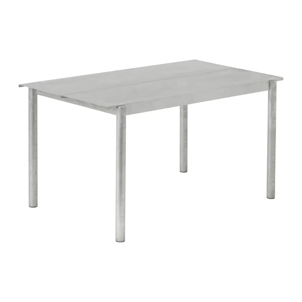 Mesa de acero Linear steel table 140 cm, Warm galvanized steel*Muuto Best