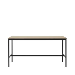 Mesa de bar Base High, Oak, base negra, borde de madera contrachapada, w85 l190 h95*Muuto New