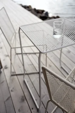 Mesa de café Haru, Pearl white, 54x61 cm*Brafab Outlet