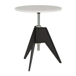 Mesa de café Screw Ø60 cm, Mármol blanco-hierro fundido*Tom Dixon Outlet