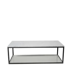 Mesa de centro 11, Mármol , base lacada en negro, chapa de zinc*Scherlin