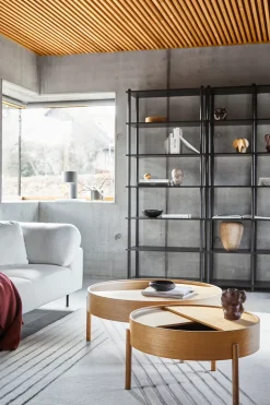 Mesa de centro Arc Ø66 cm, Roble barnizado*Woud Sale