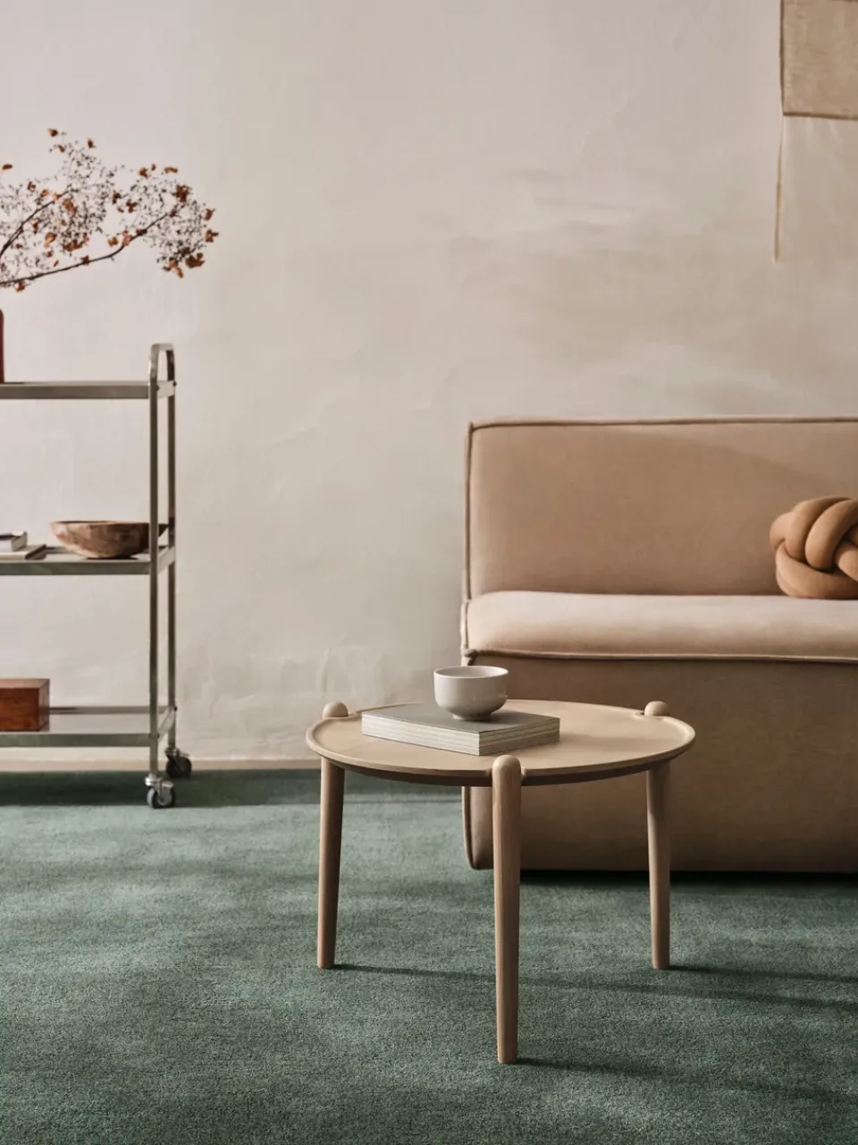 Mesa de centro Aria, Light oak, Ø60x37 cm*Design House Stockholm New