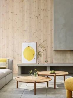 Mesa de centro Aria, Roble oscuro, Ø90 × 30 cm*Design House Stockholm Hot