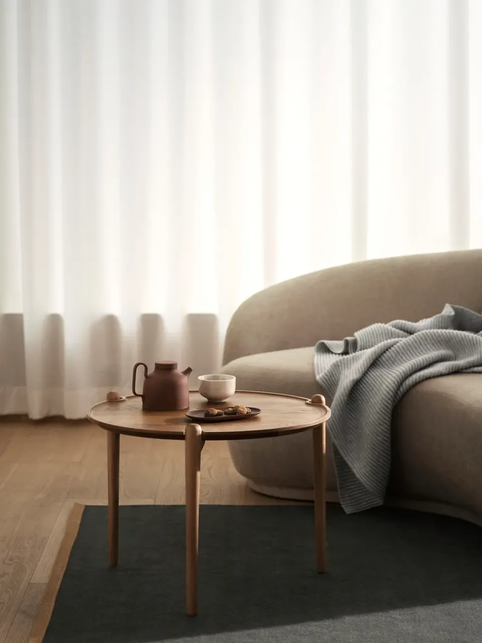 Mesa de centro Aria, Roble, Ø60x46 cm*Design House Stockholm Online