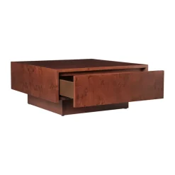 Mesa de centro Burl storage 70x70 cm, Dark stained burl*Ferm Living Online