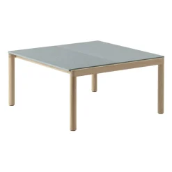 Mesa de centro Couple 1 Plain-1 Wavy 80x84x40 cm, Pale blue-oak*Muuto New
