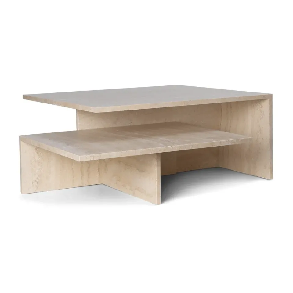 Mesa de centro Distinct Grande Duo 133x70x35 cm, Travertino*Ferm Living Sale