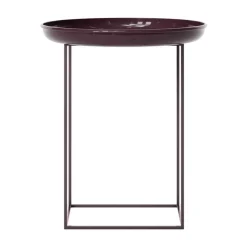Mesa de centro Duke small, Lacquered maroon*NORR11 Outlet