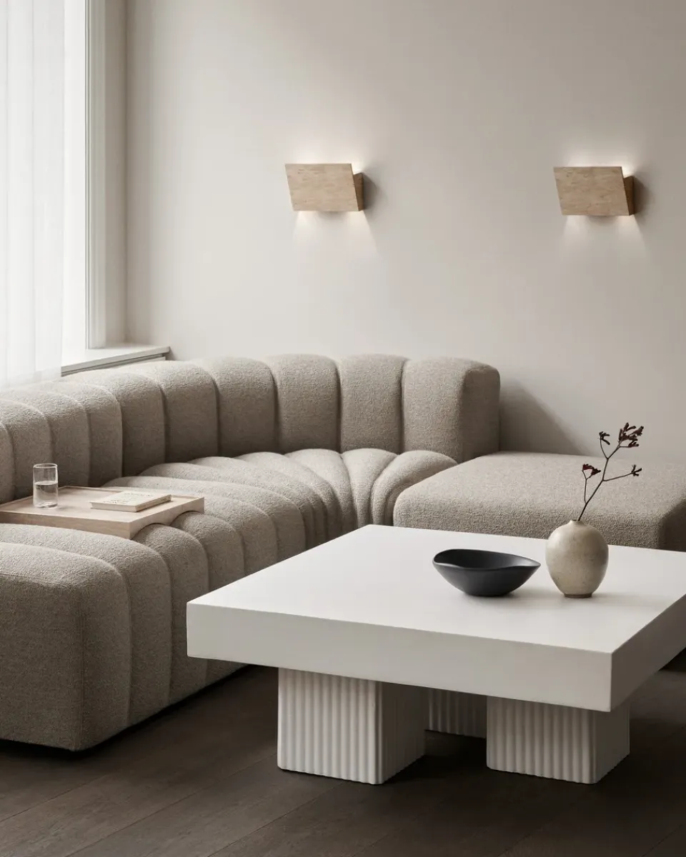 Mesa de centro Gear, Arcilla, 100x100 cm*NORR11