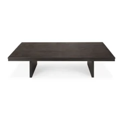 Mesa de centro Grooves, Off black teak, 140×110 cm*Ethnicraft Hot