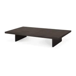 Mesa de centro Grooves, Off black teak, 170x120 cm*Ethnicraft Hot