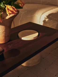 Mesa de centro Grova, Travertine, 155x55x34 m*Ferm Living New