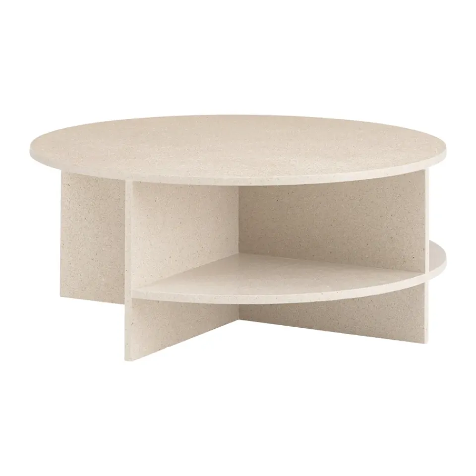 Mesa de centro Halves, Topo claro-terrazo, Ø85 cm*Muuto Best