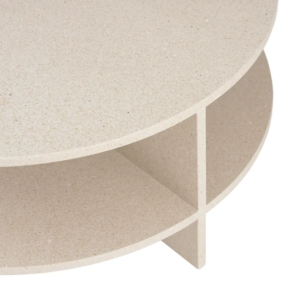 Mesa de centro Halves, Topo claro-terrazo, Ø85 cm*Muuto Best