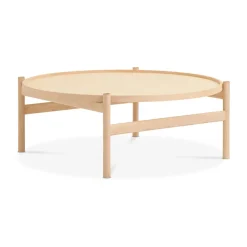 Mesa de centro HB Ø100 cm, Arce aceitado blanco*Brdr. Krüger