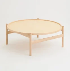 Mesa de centro HB Ø100 cm, Arce aceitado blanco*Brdr. Krüger