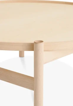 Mesa de centro HB Ø100 cm, Arce aceitado blanco*Brdr. Krüger