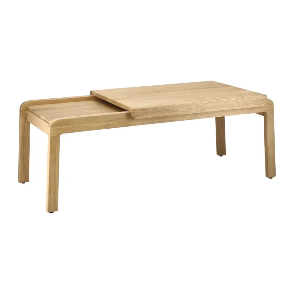 Mesa de centro Knutskog 115x52x41 cm, Naturlackad ek*1898 Discount