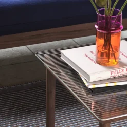 Mesa de centro Kofi, Black oak-tapa de vidrio-azulados-60 cm*HAY Discount