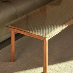 Mesa de centro Kofi, Black oak-clear glass, 50 cm*HAY Sale