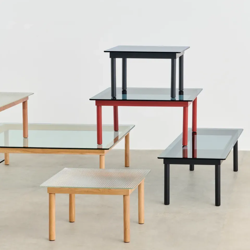 Mesa de centro Kofi, Oak-clear glass, 100 cm*HAY New
