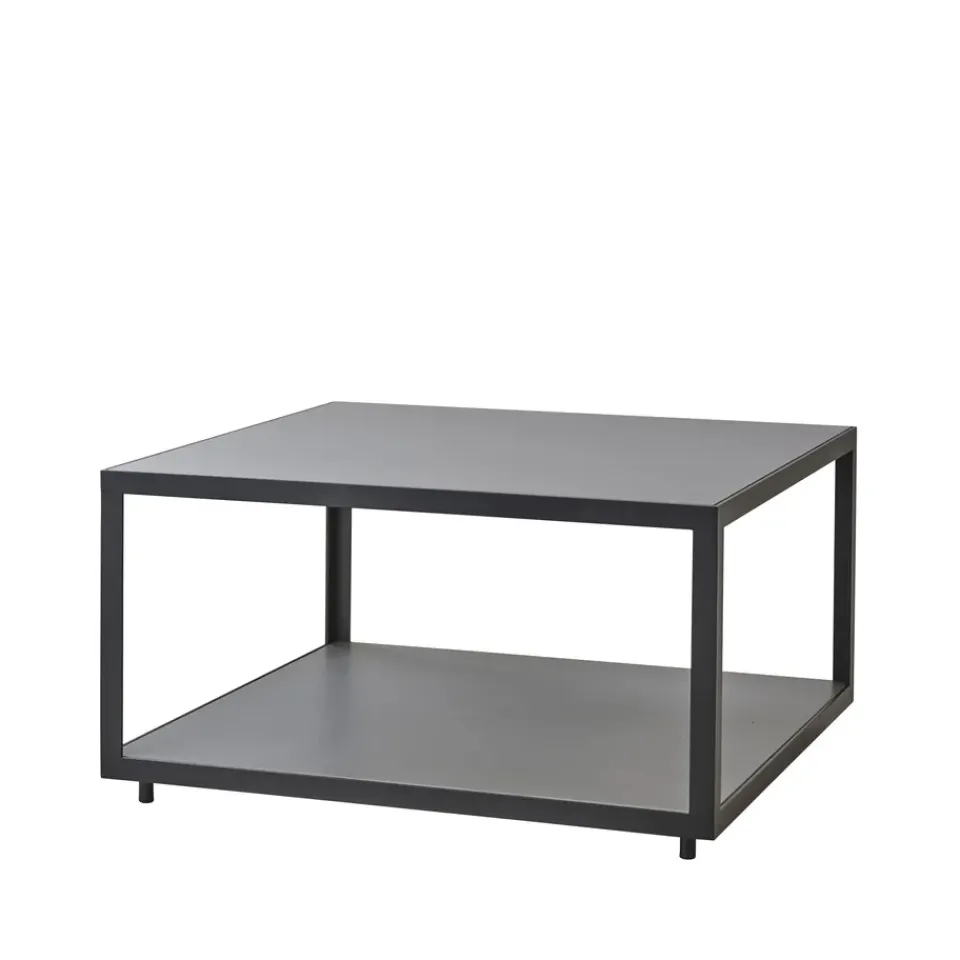 Mesa de centro Level cerámica 79x79 cm, Light grey-lava grey*Cane-line Clearance