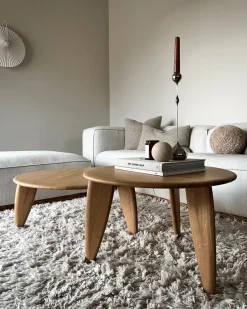 Mesa de centro Lyckeby Ø60x37,5 cm, Naturlackad ek*1898 Hot
