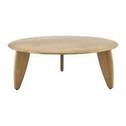 Mesa de centro Lyckeby Ø80x29 cm, Naturlackad ek*1898 New