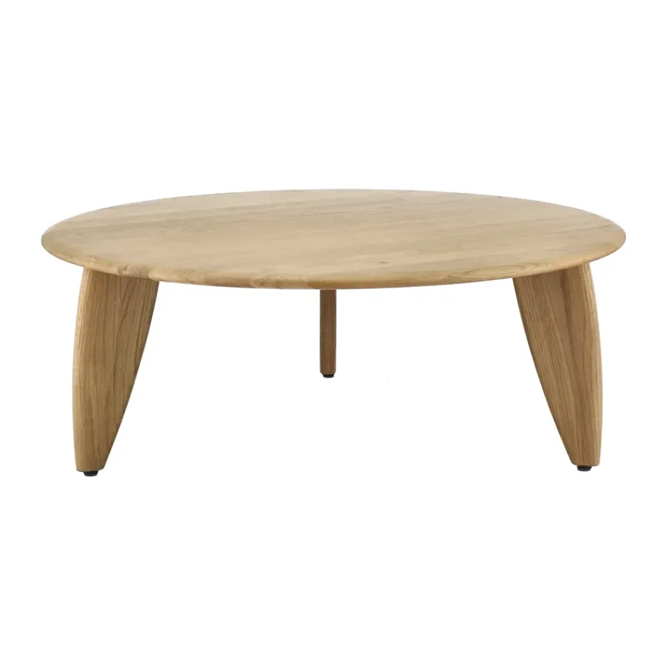 Mesa de centro Lyckeby Ø80x29 cm, Naturlackad ek*1898 New