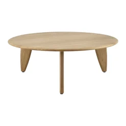 Mesa de centro Lyckeby Ø80x29 cm, Naturlackad ek*1898 New