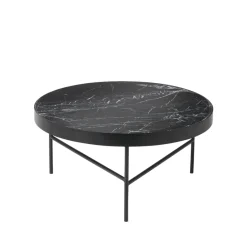 Mesa de centro Marble Table, Mármol , large, base negra*Ferm Living Sale