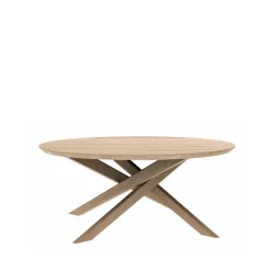 Mesa de centro Mikado Ø100 cm, Oak wax oil round*Ethnicraft Outlet